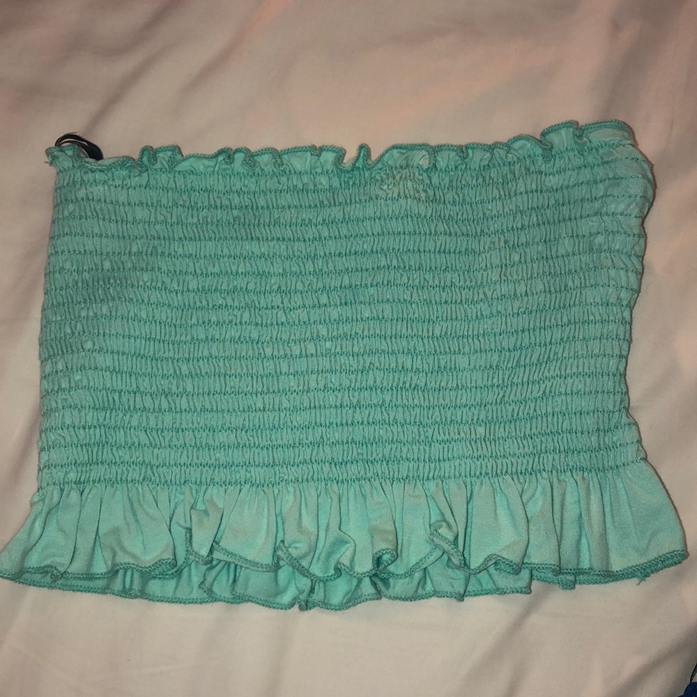 Teal tube top from forever21